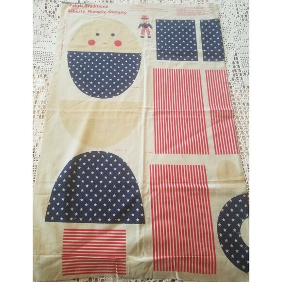 Liberty Humpty Dumpty Doll Cut and Sew Fabric Traditions 1990 Patriotic American - Picture 3 of 8